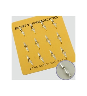 Vidalı Çelik Piercing 1 Adet