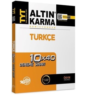 TYT Türkçe Tamamı Video Çözümlü 10x40 Deneme Sınavı Altın Karma