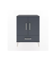 Arges Komodin 2 Raflı Tek Çekmeceli Tek Kapaklı 60x30x80 Antrasit-Antrasit