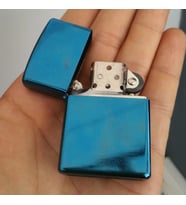 Benzinli Renkli Metal Çakmak (Mavi)
