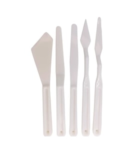 Spatula Seti plastik, akrilik, yağlı boya, hobi, modelaj, esnek ve ergonomik 5'li set