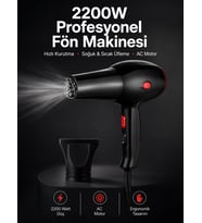 Tüm Saç Tiplerine Uygun, İki Kademeli Hız Ayarlı Fön Makinesi