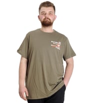 Mode XL Büyük Beden Erkek T-shirt CULTURE 23146 Haki