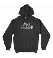 Alice In Wonderland Siyah Kapşonlu Sweatshirt Hoddie