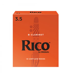 D'Addario RCA1035 Rico Bb Klarnet Kamışı No: 3.5 (İleri Seviye/Eğitim) - 10'lu Paket  Turuncu Kutu Standart Kesim ve Kararlı Ton Yapısı