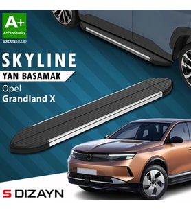 S-Dizayn Opel Grandland X 2 Hybrid Skyline Krom Yan Basamak 183 Cm 2024 Üzeri A+ Kalite
