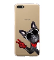 PrintiFy Huawei Honor 7S ile Uyumlu 1mm Slim Fit Köpek 2 050e Baskılı Şeffaf  Kılıf