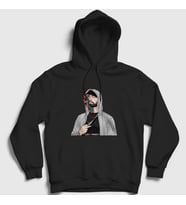 Presmono Unisex Siyah Love Eminem Kapüşonlu Sweatshirt 155743tt