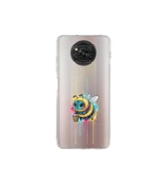 Poco X3 NFC ile uyumlu Splash arı tasarımlı şeffaf silikon kılıf