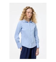 Quzu Slim Fit Mavi Kadın Gömlek 11724