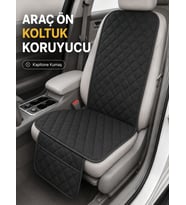 Beylini 2 Adet Oto Ön Koltuk Minderi Koltuk Kılıfı Cepli Lastikli Su Geçirmez Yıkanabilir Kapitone Kumaş Terletmez Universal Çocuk Kedi Köpek Kir Önleyici Kaymaz Set