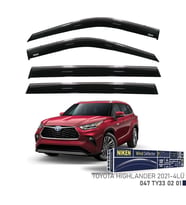 Niken Toyota Highlander Cam Rüzgarlığı Kromlu 4'Lü 2021+ Sonrası