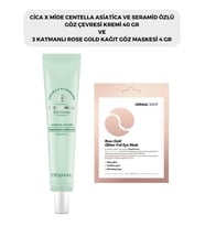 DERMAL CICAXMIDE Göz Çevresi Kremi 40 gr ve Dermal 3 Katmanlı Rose Gold Göz Maskesi 4 gr