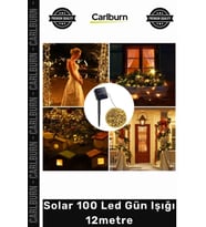 #Solar Bahçe Dekorasyon Dış Mekan Su Geçirmez MZ66 100 Led Aydınlatma Solar Led Gün Işığı 12m