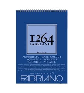 Fabriano 1264 Watercolour Suluboya Defteri 300 gr A4 30 yp Üstten Spiralli 