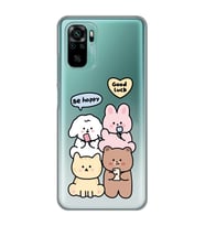 Redmi Note 10/Note 10S Uyumlu Sevimli Ayıcıklar Desenli Şeffaf Telefon Kılıfı