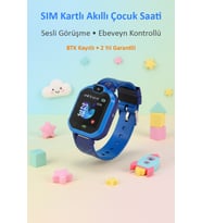 Çocuk Akıllı Saat, Sesli Görüşme, Ebeveyn Kontrolü, BTK Kayıtlı, Garantili