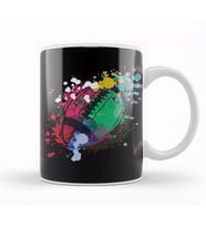 Water Color Rugby Ball Player Gift Rugby Kupa Bardak Porselen