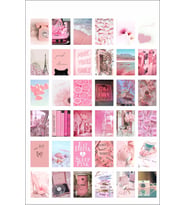 Pastel Pembe Poster Seti 36 Adet 10x15 cm Girl Gift