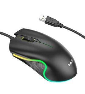 HOCO GM19 RGB LED Işıklı Gamer Oyuncu Kablolu Optik Mouse-(5775) - SSSSSS1152-6037