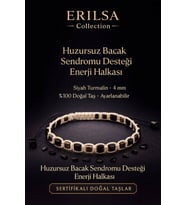 Sertifikalı Huzursuz Bacak Sendromu Destek Enerji Halkası – Siyah Turmalin Doğal Taş 4 mm (Çok Renkli)