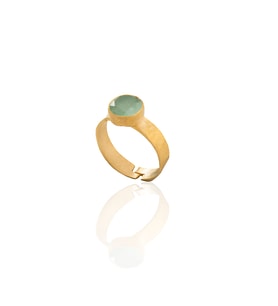 Kadir Jewellery 22 Ayar Altın Kaplama Zirkon Taşlı Kadın Minimal Yüzük