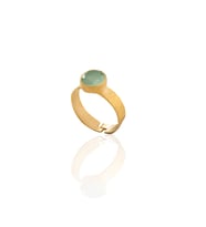 Kadir Jewellery 22 Ayar Altın Kaplama Zirkon Taşlı Kadın Minimal Yüzük