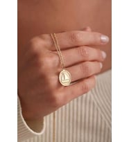 Kişiye Özel 925 Ayar Gümüş Yelkenli Model Kolye (Gold)