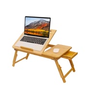 Yükseltilebilir Bambu Laptop ve Çalışma Sehpası, Çok Amaçlı Tasarım