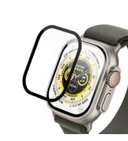 Microsonic Apple Watch Ultra 2 Tam Kaplayan Temperli Cam Ekran Koruyucu Siyah