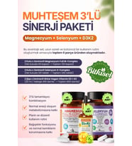 3'lü Sinerji Paketi: Magnezyum M-Complex + Selenyum S-Complex + Vegan D3K2