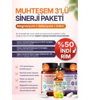 3'lü Sinerji Paketi: Magnezyum M-Complex + Selenyum S-Complex + Vegan D3K2