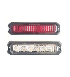 2 Adet 6 Ledli Kırmızı-beyaz Çakar Lamba 12-24 Volt