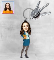 Kişiye Özel Karikatür Tasarım Anahtarlık 97136