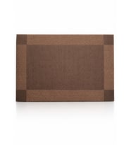 Kahverengi PVC Amerikan Servis 30x45 cm - Çerçeveli Leke Tutmaz Supla Matı
