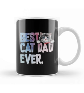 Best Cat Dad Ever Costume Gift Kupa Bardak Porselen