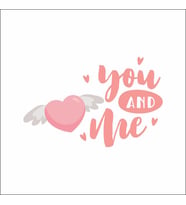 You And Me Kalpli Sticker Duvar Sticker 25x25 CM
