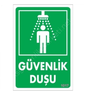 Mey İthalat® Güvenlik Duşu Uyarı Levhası 17,5x25 KOD:1017