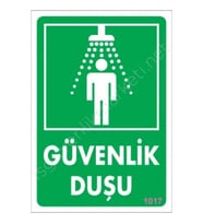 Mey İthalat® Güvenlik Duşu Uyarı Levhası 17,5x25 KOD:1017