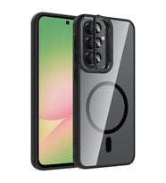 Lexroo Galaxy A57 Kılıf Standlı ve Kamera Lens Hediyeli Etro Kılıf - Siyah