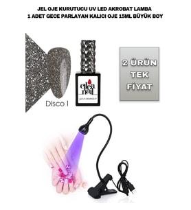 Akrobat Lamba ve Disco Gece Parlayan Kalıcı Oje 15 ml