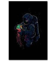 Cakatablo Uzay Arkaplan Astronot MDF Tablo