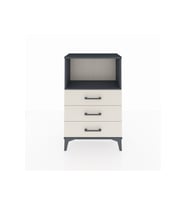 Arges Komodin Tek Raflı 3 Çekmeceli 60x30x96 Antrasit-Aytaşı
