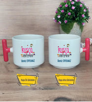 Rusça Öğretmeni Kupa Bardak T Kırmızı Kulplu Öğretmenler Günü Hediyesi