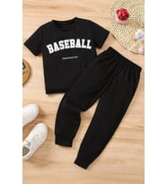 Çocuk Baseball Alt - Üst Eşofman Takımı (Siyah)