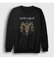 Presmono Unisex Siyah Horns Lamb Of God Sweatshirt 93903tt