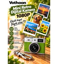 Mini Retro Dijital Kamera 1080P Full HD Fotoğraf & Video Çekimi LCD Ekran Mini Kamera TF Kart Destek