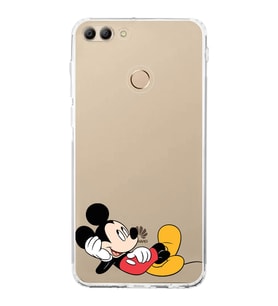 Huawei Y9 2018  Kamera korumalı Kapak Mickey Mouse Tasarımlı  Şeffaf Kılıf