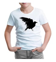 Crows on Trees Beyaz Çocuk Tshirt