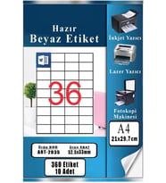 Hazır Etiket 52.5x33 mm 10 Sayfa 1 Paket Kendinden Yapışkanlı Fotokopi Lazer İnkjet Kağıdı Yazıcılar İçin Uyumlu